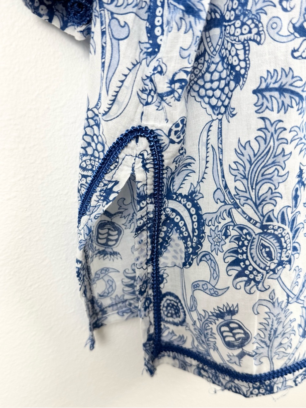 Anne Carson Blue Paisley Cotton Tunic size 2X - Picture 13 of 16